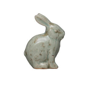 MAG-Distressed Terracotta Rabbit Crackle Glaze 3-3/4"L x 2-1/4"W x 5"H Easter